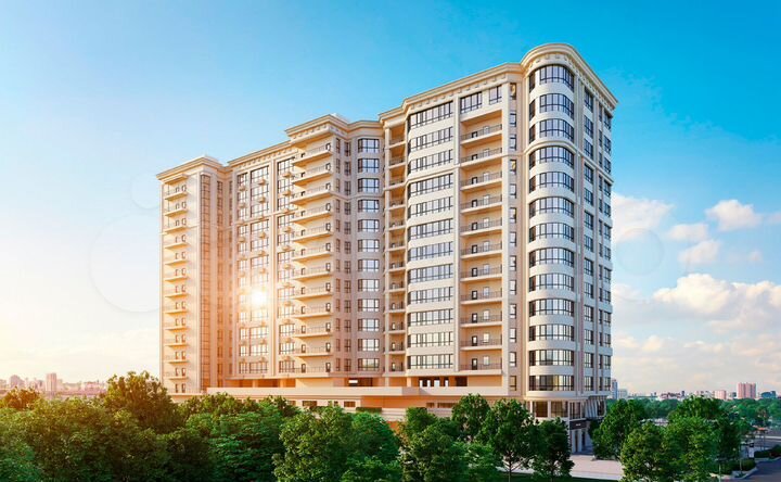 3-к. квартира, 122,3 м², 12/15 эт.