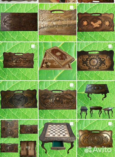 Нарды ручной работы резные