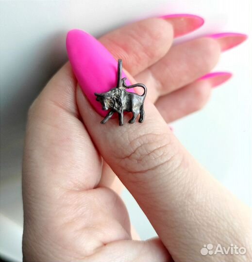 Подвеска Телец серебро