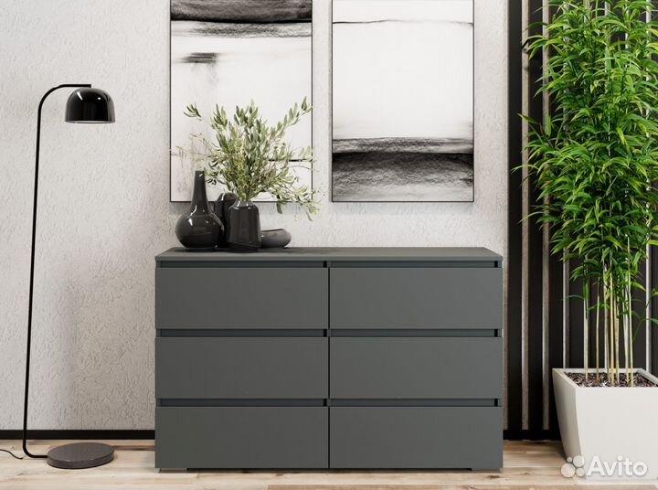 Комод Idea новый в цвете графит