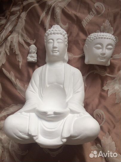 Будда 11 см гипс скульптурный экологичный
