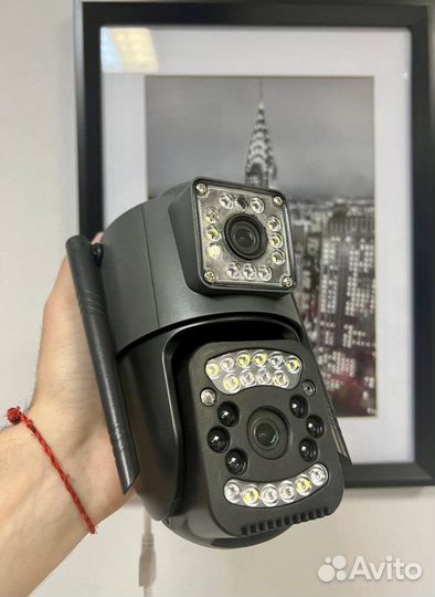 Камера видеонаблюдения сим карта два объектива 4g