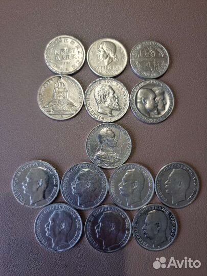 Серебряные монеты германии