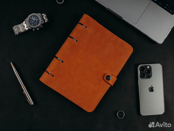 Ежедневник кожаный, тетрадь на кольцах оптом