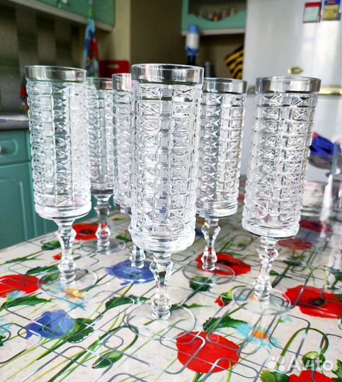 Фужеры хрустальные праздничные СССР