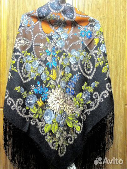 Павловопосадский платок шерсть