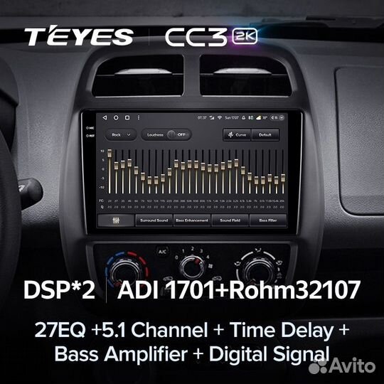 Штатная магнитола Teyes CC3 2K 4/64 Renault kwid