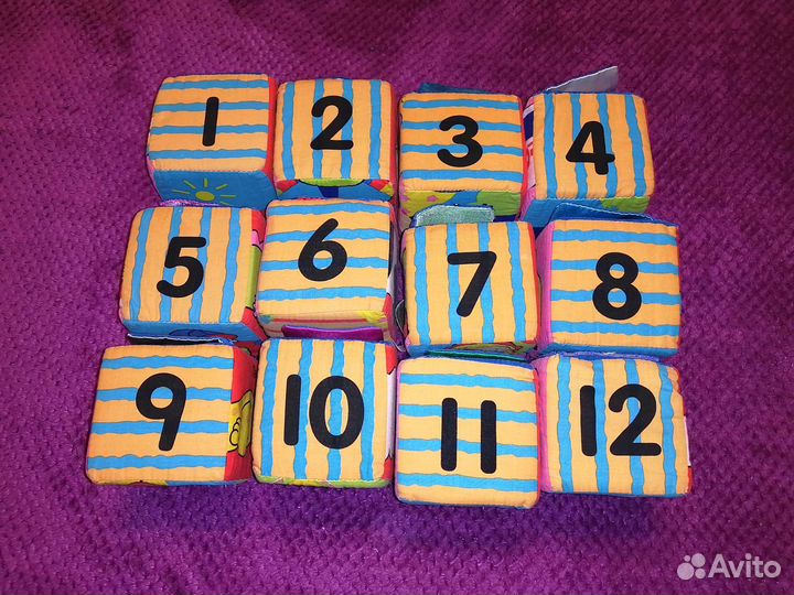 Мягкие кубики 12шт+крыши