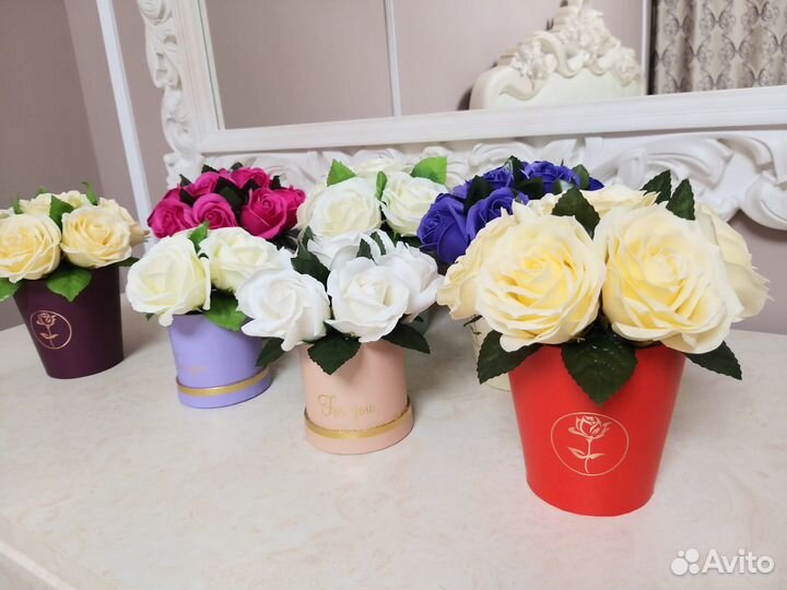 Букет из мыльных роз