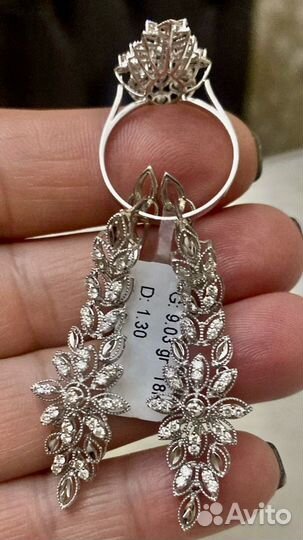 Комплект золото 750 бриллианты