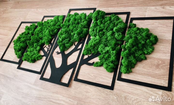 Панно Дерево со мхом 120*55