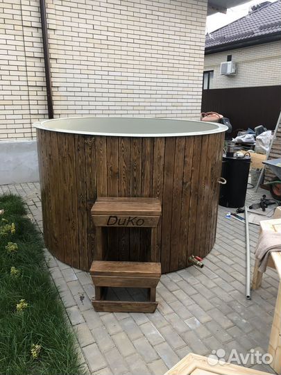 Банный чан, купель на дровах