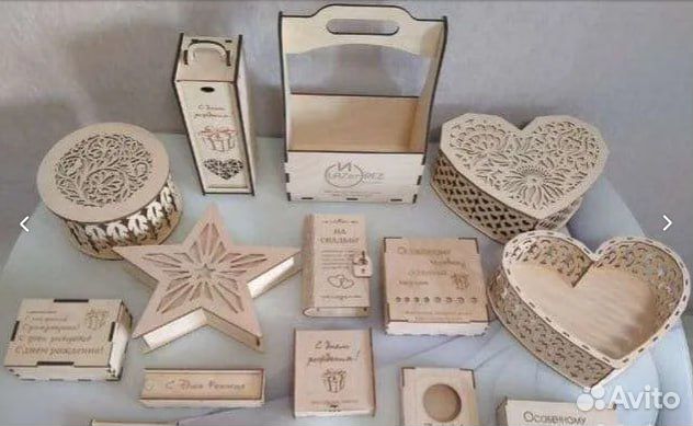 Лазерная резка фанеры дерева, пластика, гравировка