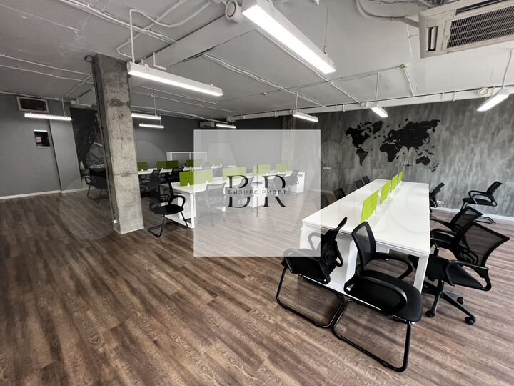 Офис С Мебелью Лофт Витражное остекление, 163 м²