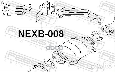 Кронштейн крепления глушителя nissan NP300