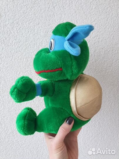 Игрушка детская мягкая зеленая ниньзя черепашка