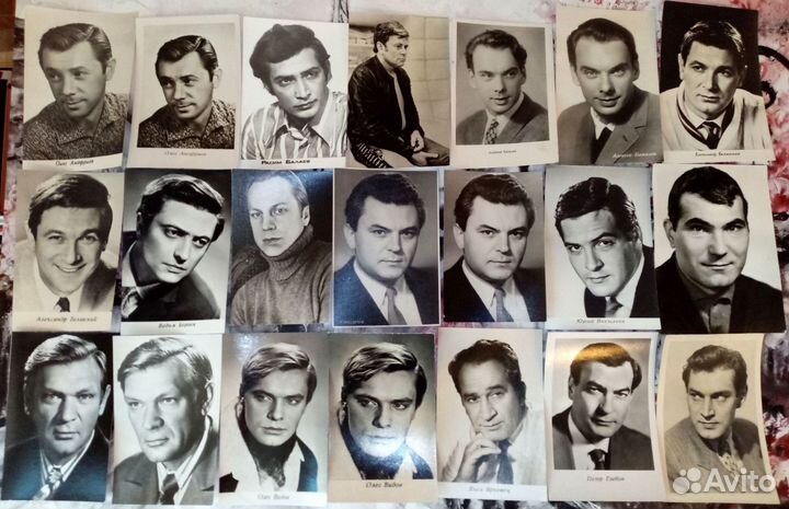 Открытки Актеры Кино и театра, коллекционные ч/б