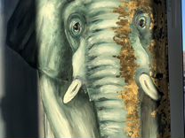 Картина маслом на холсте Слон