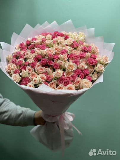 Кустовые розы цветы