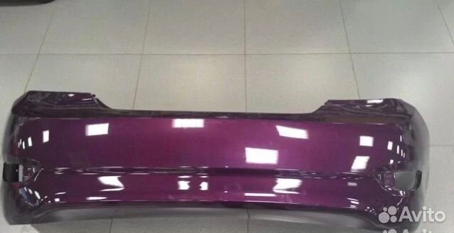 Бампер на Hyundai Solaris белый задний 2010-2015