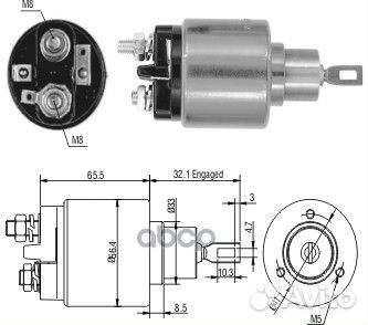 Реле втягивающее стартера audi 80/100/A4 / VW G
