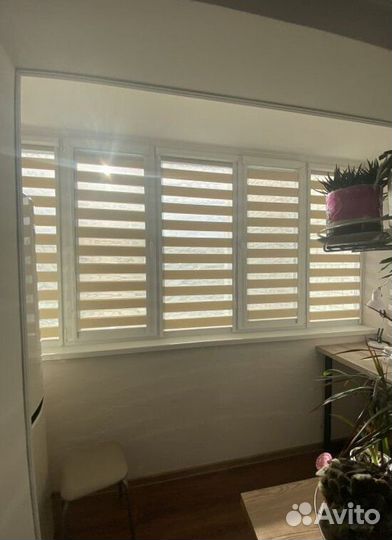 Рулонные шторы зебра в коробе S1807