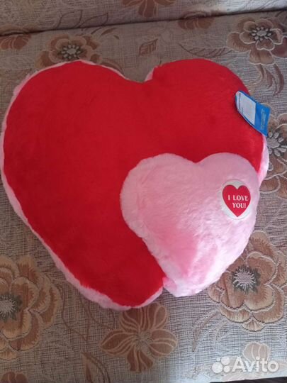 Большое мягкое сердце- игрушка