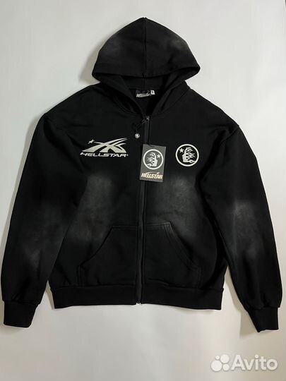 Зип-худи Hellstar Black Dye