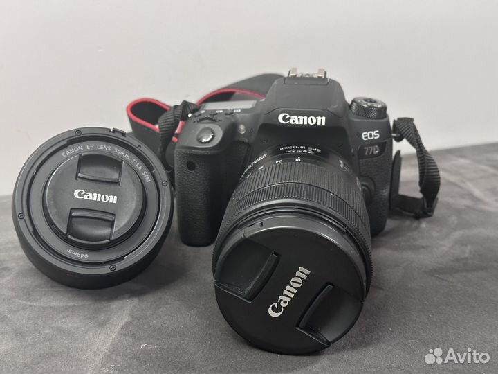 Фотоаппарат Canon EOS 77D c объективами