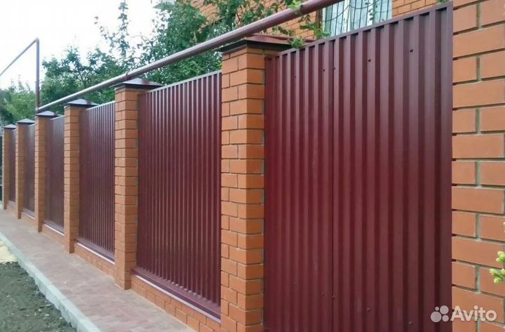 Забор из профлиста за 1 день быстро