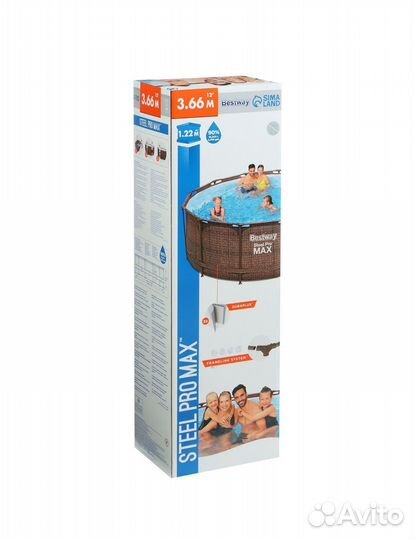 Бассейн 366 на 122 Цвет Ротанг