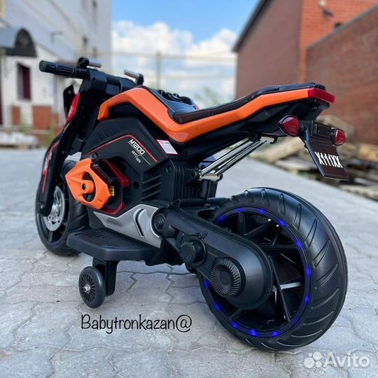 Детский электро мотоцикл 111 XX оранжевый 2-7 лет