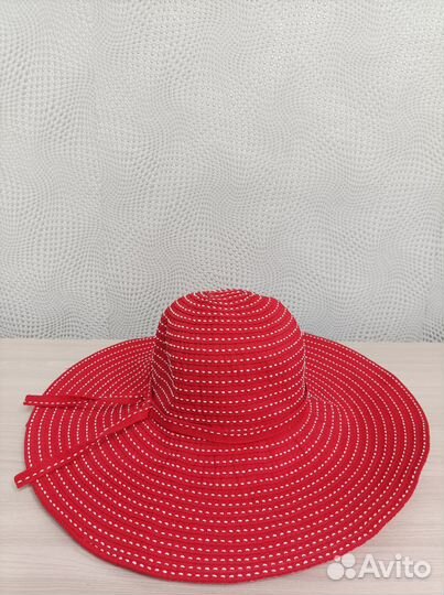Шляпа пляжная Marmalato с широкими полями, красный