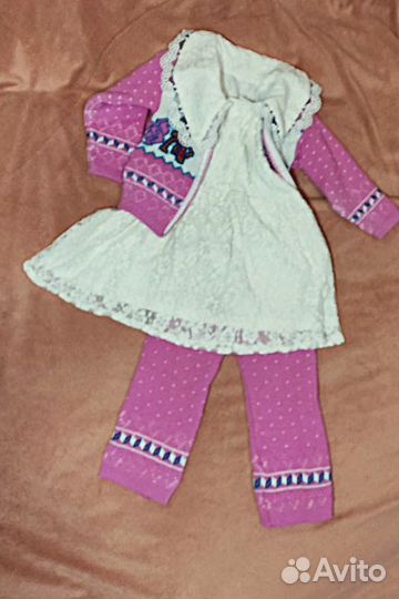 Штаники кофта на замке платье 74-80 см
