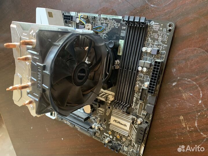 Материнская плата Asrock B250 PRO с i5 7400+кулер