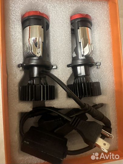 Led лампа h4 с линзой