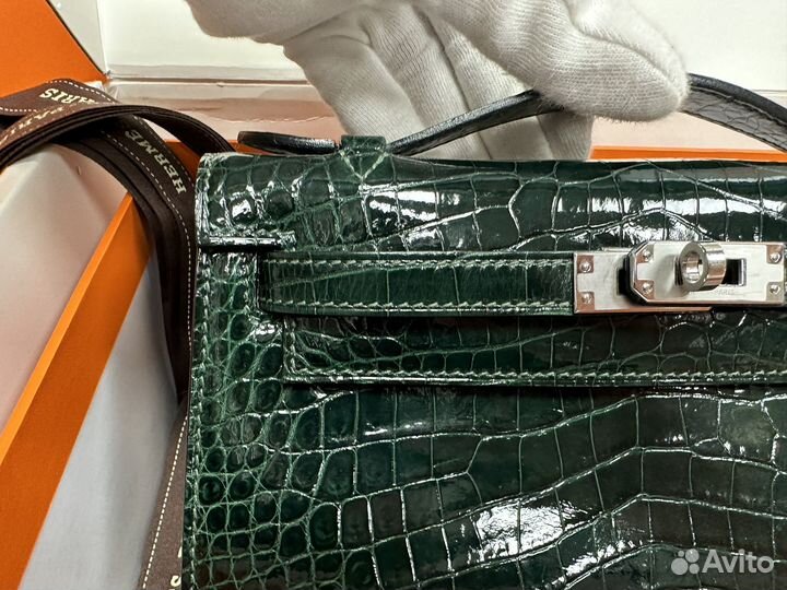 Сумка Hermes Kelly Pochette крокодил