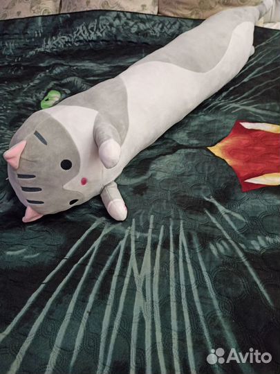 Подушка игрушка кот батон 110 см