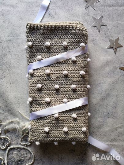 Детский плед ручного вязания