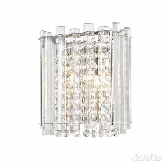 Бра металлический с хрусталем