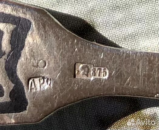 Серебряные чайные ложки 875.Старые Кубачи