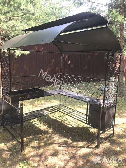 Мангал с печью под казан