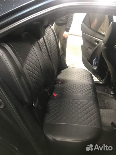 Чехлы Toyota Corolla Экокожа ромб Автопилот