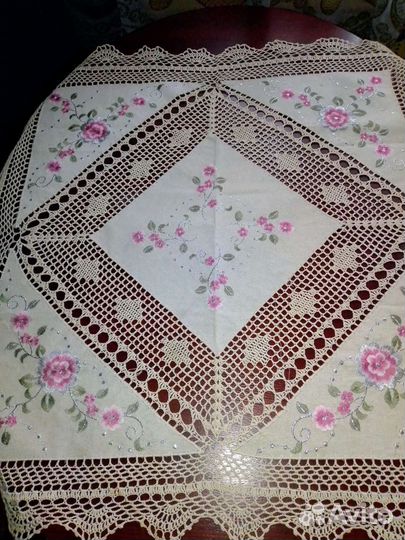 Скатерть лен ручная работа