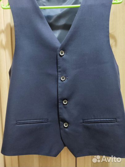 Жилет Александрия синий (мальч.). Разм. 164-44