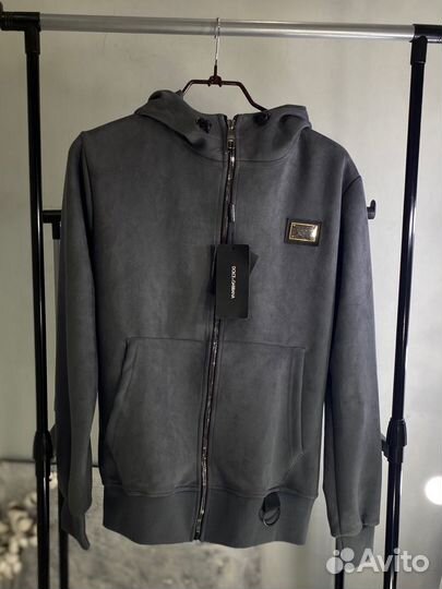 Dolce gabbana плюшевый зип худи, кофта (QR код)