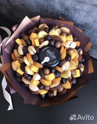 Букеты из сухофруктов, ореховые букеты