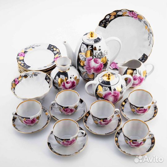 Чайный сервиз лфз Вечерняя роза Ваза для цветов