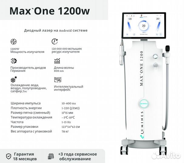 Диодный лазер люминес MaxOne 1200 Вт