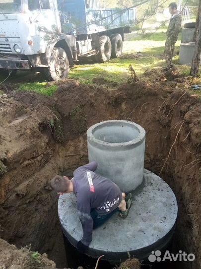 Канализация, выгребная яма, септик из Ж/Б колец